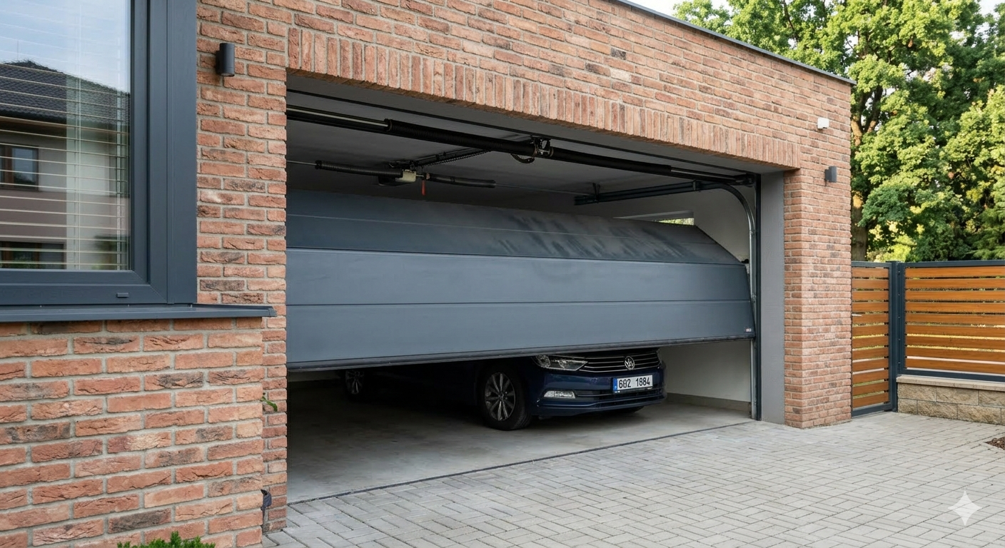 Moderní automatická garážová vrata – sekční provedení